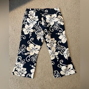 Trina Turk Floral Women’s Bottoms in Navy and White